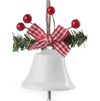 Vánoční dekorace Kovový zvoneček, rolnička k zavěšení Varianta: 1 (Ø48 mm) bílá, Balení: 1 ks