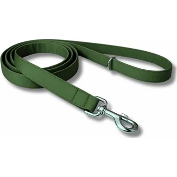 Vodítko pro psa Softshellové vodítko Active - Khaki Šířka: 2,5 cm, Délka: 1,5 m, Karabina: Hliníková karabina 71 mm - stříbrná - velký pes