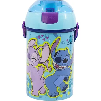 Láhev Storline Plastová lahev na pití LILO A STITCH Tanec modro-fialová 450 ml