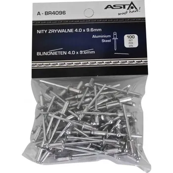 Nýt ASTA A-BR4096/100 Trhací nýty hliník-ocel 4x9,6 mm 100 ks ,