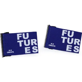 Textilní nažehlovací páska Nášivka / štítek zdobená zipem Varianta: 3 modrá, Balení: 10 ks