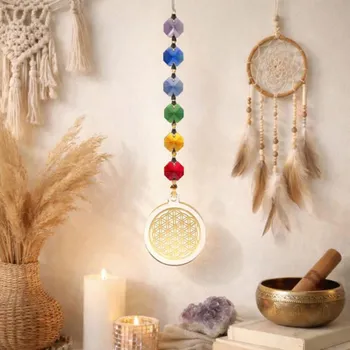 Feng Shui čakrový lapač sluneční energie -Květ žívota