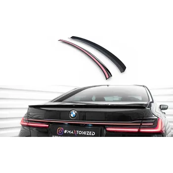 Tuning Maxton Design prodloužení spoileru pro BMW řada 7 G11, G11 Facelift Standard, černý lesklý plast ABS