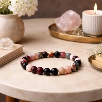 Náramek kuličky Turmalín mix - energie vitality a harmonie