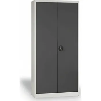 Nábytek B2B Partner Dílenská policová skříň na nářadí KOVONA JUMBO, 4 police, demontovaná, 950 x 500 x 1950 mm, šedá / tmavě šedá