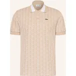 Lacoste Pánská Žerzejová Polokošile, béžová / bílá, 3XL