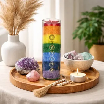 Čakrová svíčka s esenciálními oleji