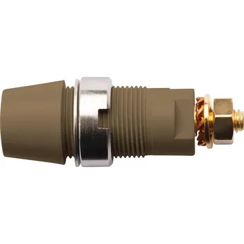 Elektrická zásuvka Schützinger bezpečnostní montážní zásuvka 4 mm hnědá 1 ks