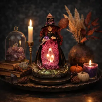 Fontána na tekoucí dým LED-Čarodějnice s křišťálem