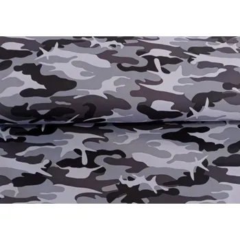 Vodítko pro psa Softshellové vodítko Active - Šedý maskáč Šířka: 2,5 cm, Délka: 2 m, Karabina: Vypouštěcí karabina 65 mm - nerez - velký pes