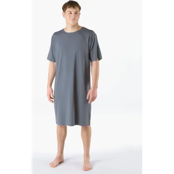 Pánská noční košile GINA 79206P Košile noční pánská krátký rukáv Barva: tm. šedá, Velikost: XXL