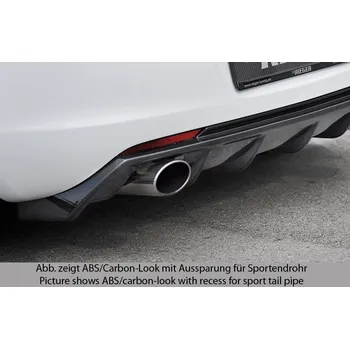 Nárazník Rieger vložka zadního nárazníku pro Opel Astra J 5-dvéř., hatchback před faceliftem, plast ABS bez povrchové úpravy, pro orig. koncovku vlevo