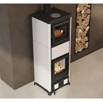 Krbová kamna La Nordica Nova s troubou - keramika bílá