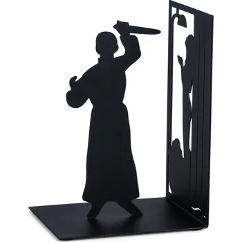 Zarážka na knihu Zarážka na knihy, psycho, černá barva, kov, 17x10x12