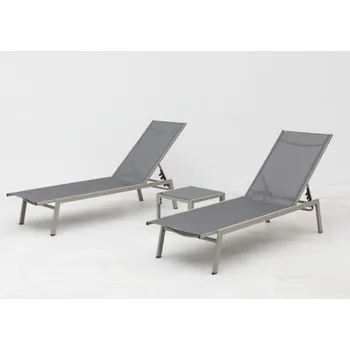 Zahradní sestava Doppler Mare set lehátek + stůl, mocca/ šedá