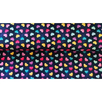 Vodítko pro psa Softshellové vodítko Active - Pastelová srdce Šířka: 2,5 cm, Délka: 2 m, Karabina: 81 mm - černá - střední pes