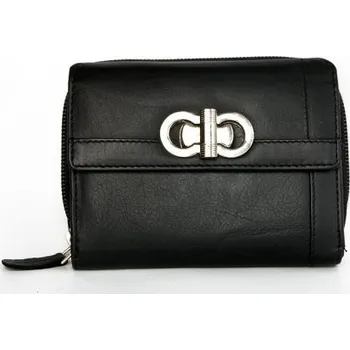 Černá kožená peněženka HMT