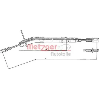 Lanko parkovací brzdy Lanovod parkovací brzdy METZGER 10.935