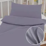 Dětské saténové povlečení do postýlky ST-016 Modrošedé Do postýlky 100x135 a 40x60 cm