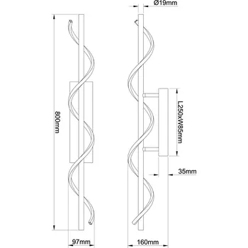 Brilliant Stropní svítidlo LED Eunice, délka 80 cm, černá, kov LED 22 W celkem - Doprava zdarma