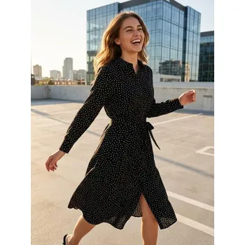 Dámské šaty Sinsay - Šaty z viskózy - černá - 478DA-99X - 478DA-99X-XS