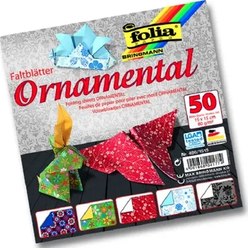 Výtvarný papír Papíry na origami 15x15cm, 50 listů, ornamental