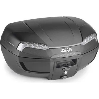 Auto-moto GIVI E46NT2 Riviera kufr černý (Monolock s vlastní plotnou), čiré odrazky, objem 47 ltr