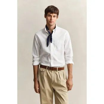 KOŠILE GANT REG CLASSIC OXFORD DOBBY SHIRT WHITE