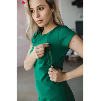 Těhotenská móda Kojící šaty Milky Dress Green SS