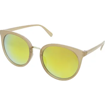 Sluneční brýle OEM Dámské sluneční brýle oválné Solid béžové obroučky červená skla