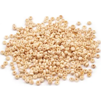 Hobby drát Dřevěné korálky disk 2x3 mm Varianta: 1A přírodní, Balení: 10 g