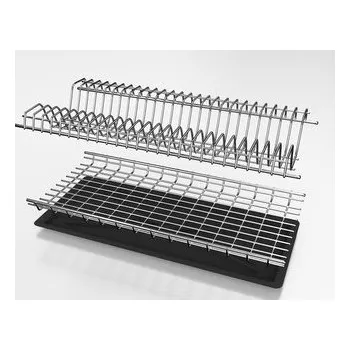 Podlahový mycí stroj ODKAPÁVAČ NA NÁDOBÍ SKLÁDACÍ 60 STŘÍBRNÝ S PODNOSEM MET