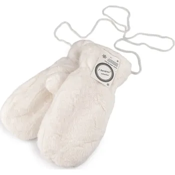 Fitness rukavice Dámské zimní kožešinové rukavice palčáky Varianta: 1 krémová nejsvět., Balení: 1 pár