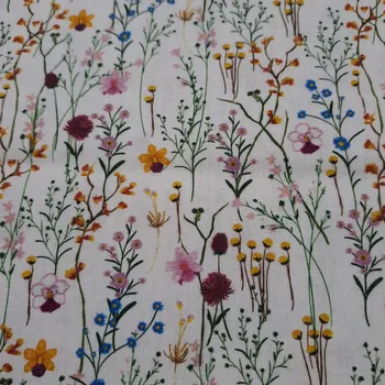 Pro útulný domov bavlněná látka KVĚTY HOŘČICOVÉ