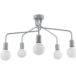 Jupiter 1675 - Lustr na tyči OLAF 5xE27/60W/230V šedá