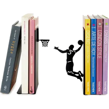 Zarážka na knihu Zarážka na knihy, slam dunk, černá barva, kov, 17x10x13