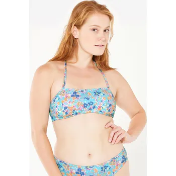 Dámské plavky DECATHLON Dámské plavky horní díl bandážový Laura 80D MODRÁ