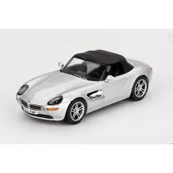 autíčko BMW Z8 The World is Not Enough Cabriolet stříbrná 1:64 Blistr - MiniGT BMW Z8 - kovový model