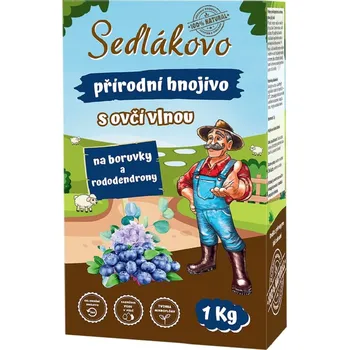 Pesticid Sedlákovo hnojivo s ovčí vlnou na borůvky a rododendrony 1kg