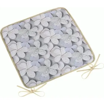 Podsedák Bellatex DITA hladký 34/401 šedý květ 40x40 cm