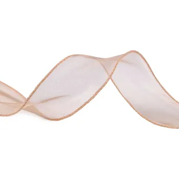 Stuha Organzová stuha s perleťovým leskem šíře 40 mm Varianta: 2 zlatá, Balení: 1 m