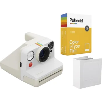 Polaroid Now Gen 3 Pebble White bundle (s fotoalbem a fotopapíry)