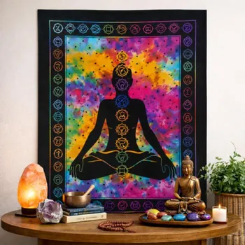 Bavlněný nástěnný závěs - Čakry