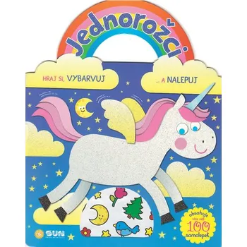 Jednorožci modrá - Hraj si, vybarvuj a nalepuj
