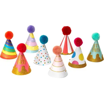 Party dekorace Legami Party Over Here - Set Of 8 Party Hats