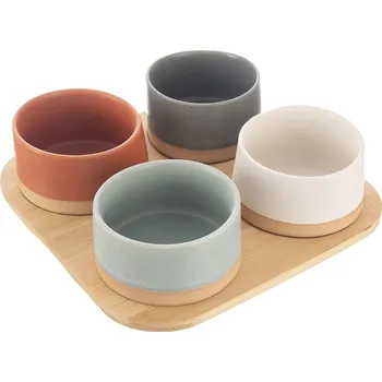 Servírovací sada z kameniny v přírodní barvě 4 ks – Orion ID_1690596