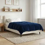 Celoroční přikrývka Tmavě modrá 140 x 200 cm Mikrovlákno