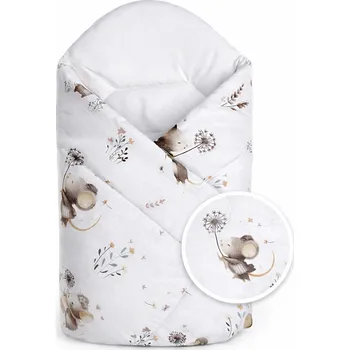 Baby Nellys Zavinovačka pro miminko Klasik Malá myška bílá/béžová Baby Nellys