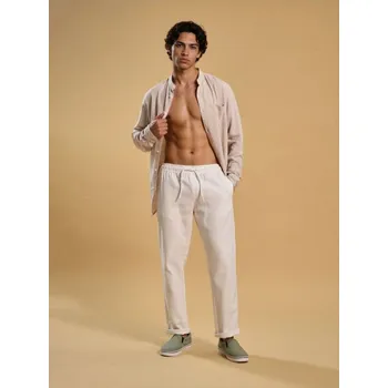 Pánské kalhoty Sinsay - Chino jogger kalhoty - krémová - 534HS-01X - 534HS-01X-34