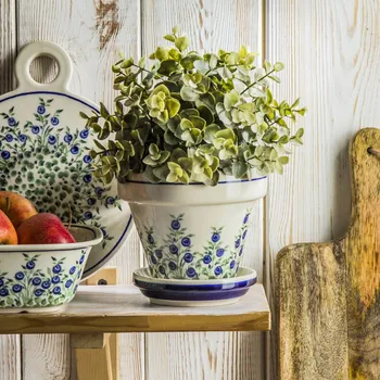 Obal na květináč Bolesławiec obal květináče - dec. 1208